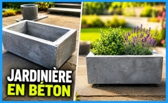Fabriquer une jardinière en béton gratuite et 100 % récup' 