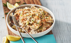 La salade de riz au thon que l'on adore préparer tout l'été